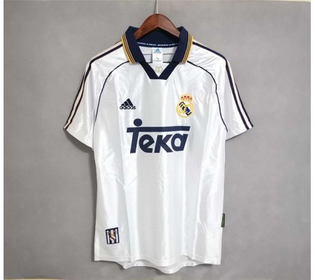 Real Madrid 98/00 Home White Soccer Jersey